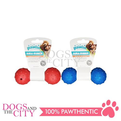 PAWISE 14731 Dura-Rubber Dumbell w/Bell 4.5inches