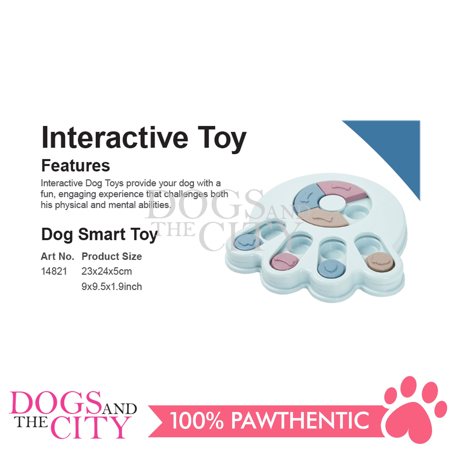 Pawise 14821 Smart Tranner Interactive Paw Shaped Puzzle IQ Toys for D –  Dogs And The City Online