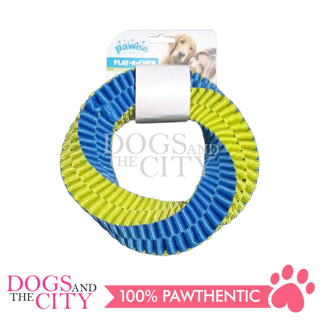 PAWISE 14843 Nylon Braided Donut Dog Toy Play and Chew Large 20cm