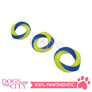 PAWISE 14843 Nylon Braided Donut Dog Toy Play and Chew Large 20cm