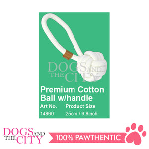 Pawise 14860 Premium Cotton Ball w/ Handle Pet Toys