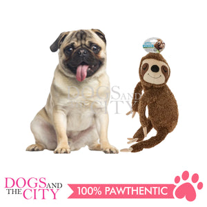 PAWISE 15020 Pet Plush Sloth Toy - Bradypod 25cm w/5pcs Squeaker Dog Toy 25cm