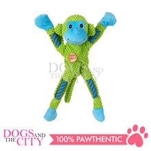 Load image into Gallery viewer, Pawise 15026 Rope Leg Monkey w/Mullti Squeaker Pet Toys 37cm