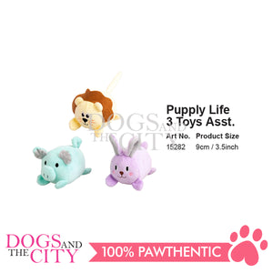 Pawise 15282 Pupply Life 3 Plush Toy Assorted for Pets Dog and Cat 9cm