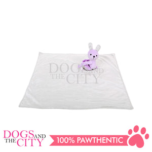 Pawise 15285 Pupply Pastel Life Blanket 2in1 with Dog Toy for Pets Large 70x60cm