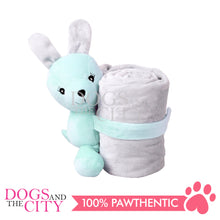 Load image into Gallery viewer, Pawise 15285 Pupply Pastel Life Blanket 2in1 with Dog Toy for Pets Large 70x60cm