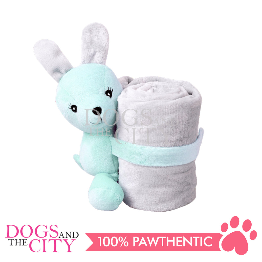 Pawise 15285 Pupply Pastel Life Blanket 2in1 with Dog Toy for Pets Large 70x60cm