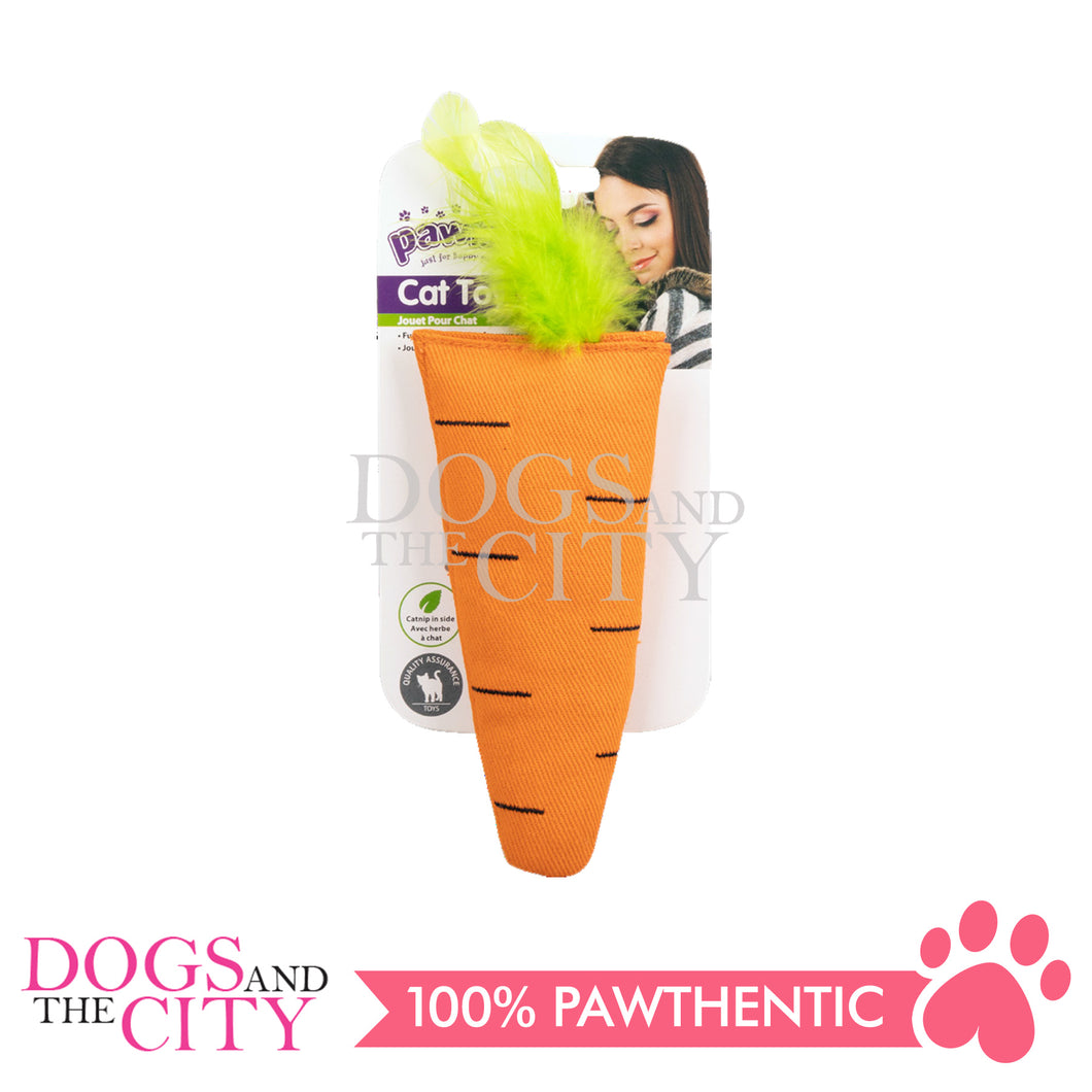 Pawise 28175 Catnip Filled Carrot Interactive Cat Toy 17cm