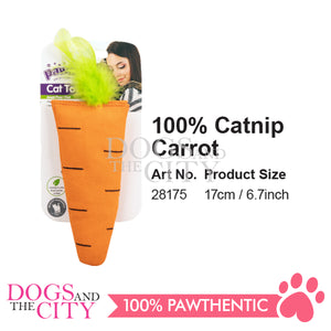 Pawise 28175 Catnip Filled Carrot Interactive Cat Toy 17cm