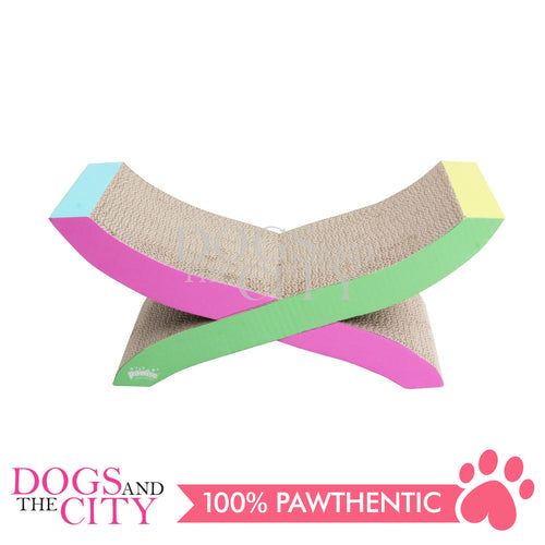 PAWISE 28481 Cat Hammock Lounge Scratching 2 in 1 Cardboard Cat Scratcher 50x24x24cm