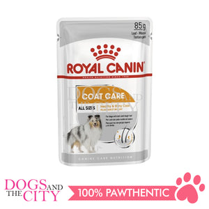 Royal Canin Coat Care Loaf Pate Adult Dog Wet Food Pouches 85g (12packs)