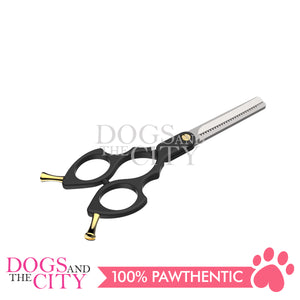SHARK TEETH Colorful Professional Pet Grooming Scissors Dog Shears with Finger Rings, 6.25" Thinner