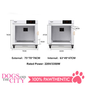 SHERNBAO Premium Pet Dry Room Cabinet Drying Cabin for Dog and Cat Commercial Use, With 2 motors Max power: 3350W White