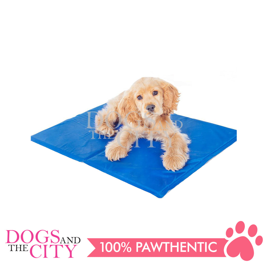 SLP Pet Cooling Mat Plain Blue Design Large for Dog and Cat 90x50cm