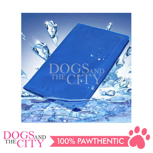SLP Pet Cooling Mat Plain Blue Design Large for Dog and Cat 90x50cm