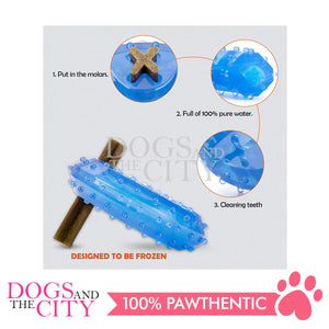 SLP Arctic Freeze Ring Cooling Chew Dog Toy 12cm, Teething Toy for Puppies, Fit with Treats for More Fun (Chewing Ring)
