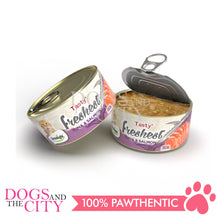 Load image into Gallery viewer, DENTALIGHT 11513 Tasty with Freshest Cat Treat in Can TUNA &amp; SALMON 80g (3pcs x 80g)