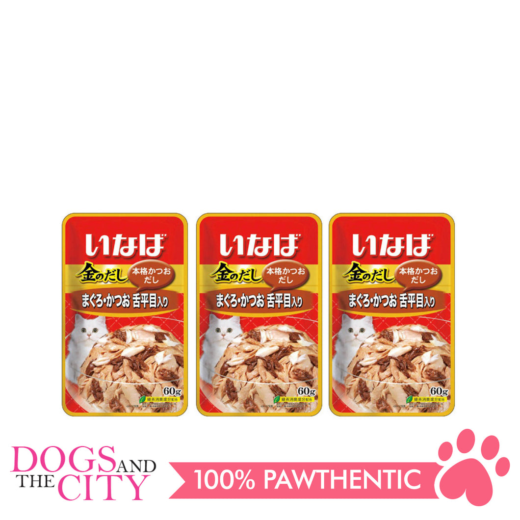 INABA IC-22 Tuna in Jelly Topping Solefish Cat Wet Food 60g (3 packs)