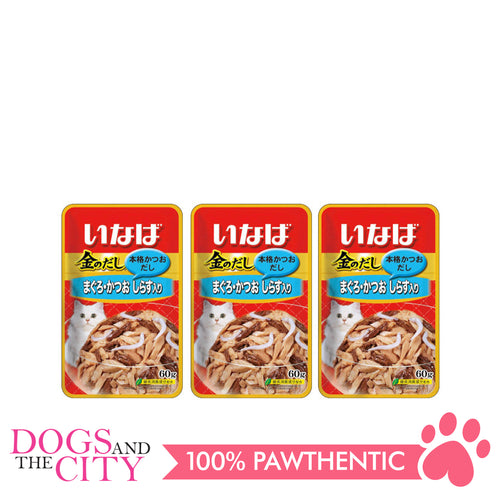 INABA IC-11 Tuna in Jelly Topping Whitebait Cat Wet Food 60g (3 packs)