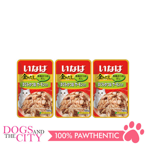INABA IC-23 Tuna in Jelly Topping Salmon Cat Wet Food 60g (3 packs)
