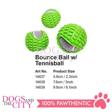 Load image into Gallery viewer, PAWISE 14637/14638/14639 TPR Bounce Ball Dog Toy w/Tennis Ball Inside for Pets