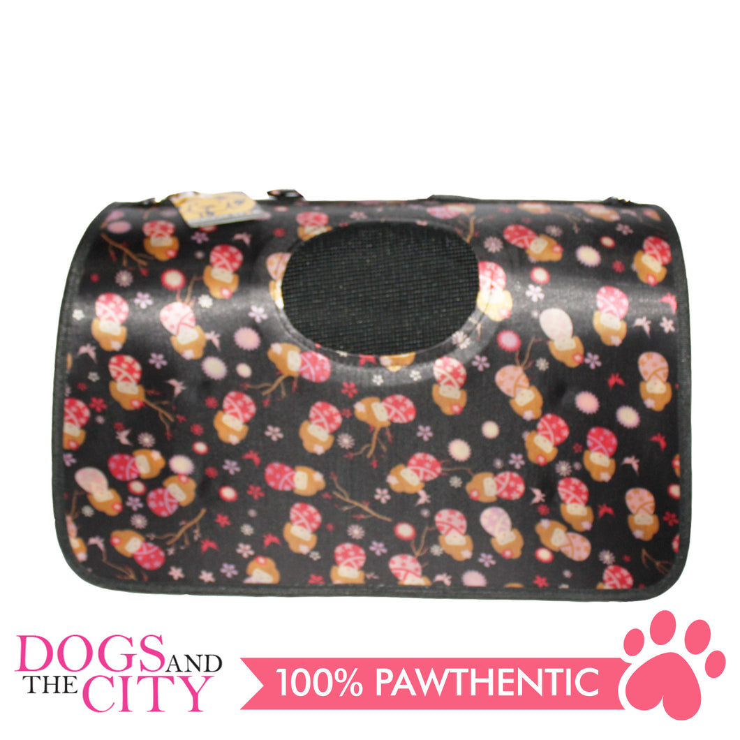 BM Printed Stylish Hard Pet Bag Small 37x17x23cm for Dog and Cat