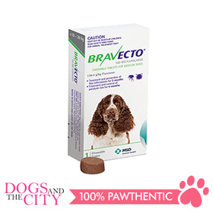 Bravecto Medium (10-20kg) Anti Tick and Flea Chewable Tablet for Dogs - All Goodies for Your Pet