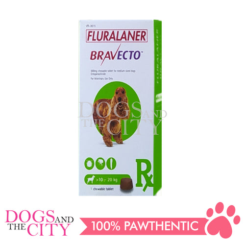 Bravecto Medium (10-20kg) Anti Tick and Flea Chewable Tablet for Dogs