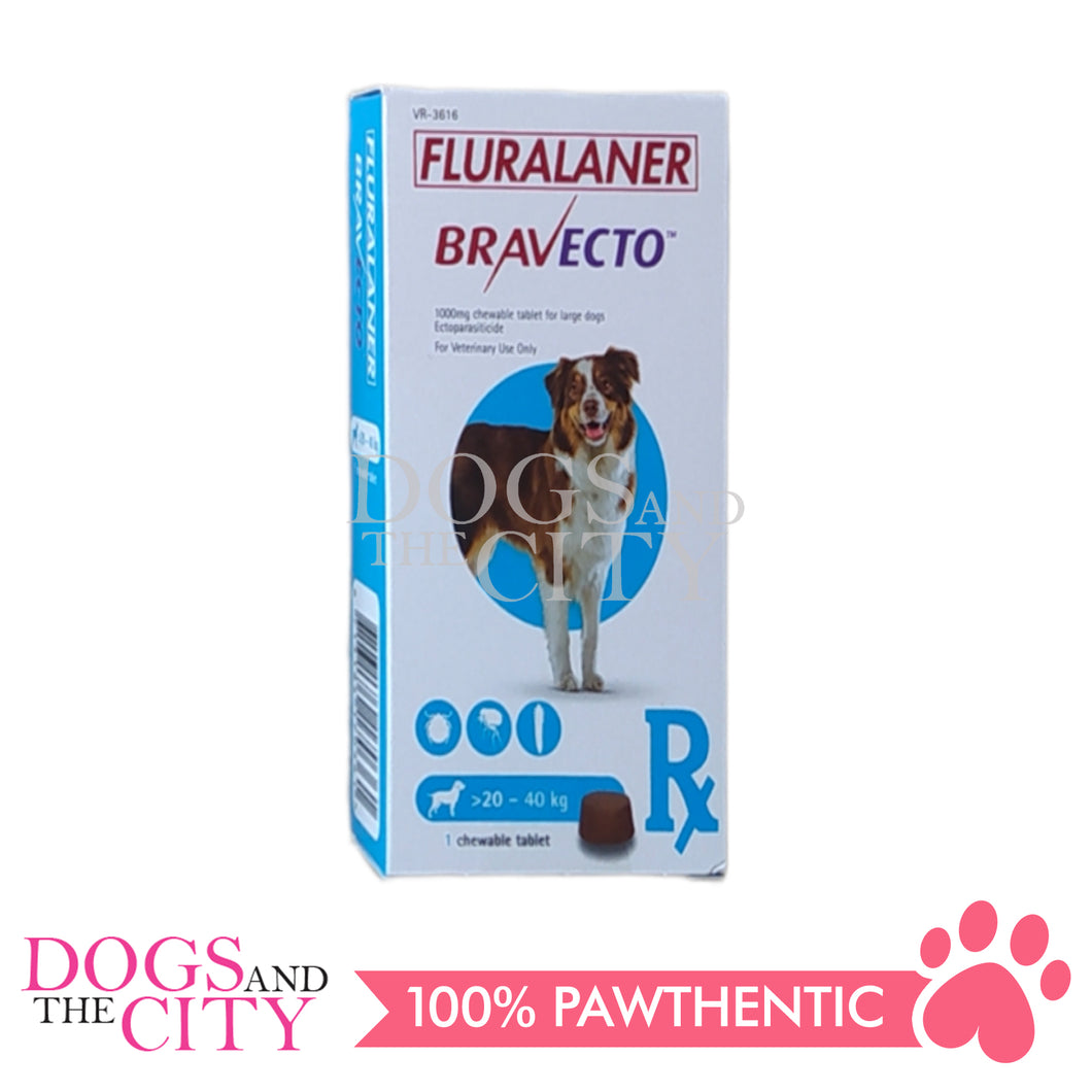 Bravecto Large (20-40KG) Anti Tick and Flea Chewable Tablet for Dogs