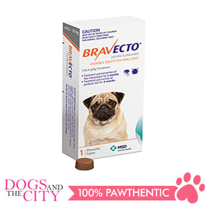 Bravecto Small (4.5-10KG) Anti Tick and Flea Chewable Tablet for Dogs - All Goodies for Your Pet