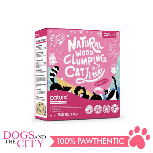 Cature Natural Wood Clumping Cat Litter Odor Control Plus 6L - Dogs And The City Online