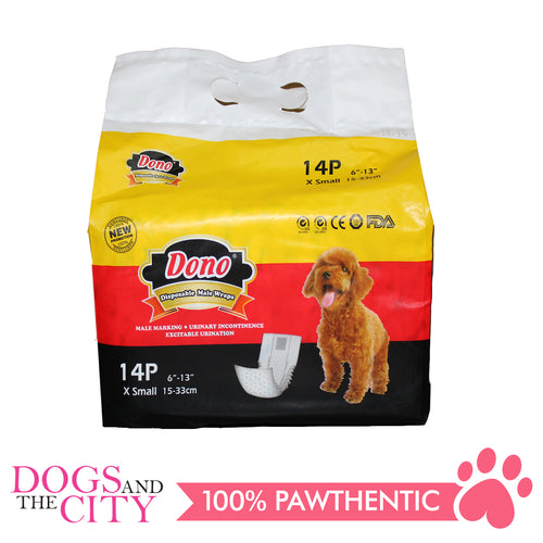 Dono Disposable Male Wraps XS 14'S - Dogs And The City Online