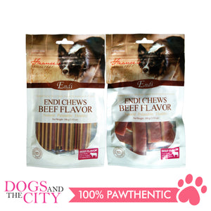 Endi N005 Beef Flavor Dual Dental Stick Dog Treats 100g