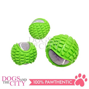 PAWISE 14637/14638/14639 TPR Bounce Ball Dog Toy w/Tennis Ball Inside for Pets