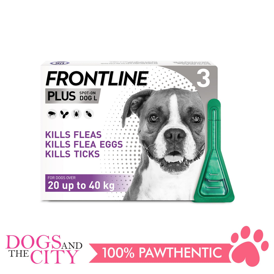 Frontline Plus Flea & Tick Spot On for Dogs 20-40kg - All Goodies for Your Pet