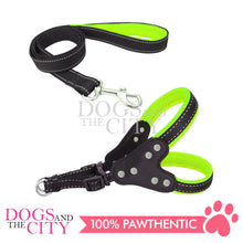 Load image into Gallery viewer, JX 2.0CM Adjustable Dog Harness and Leash With Leather Chest Pull for Small to Medium Dog