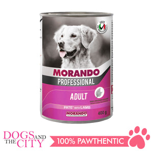 Morando Professional Pate Lamb Adult Dog Food Can 400g (3 cans)