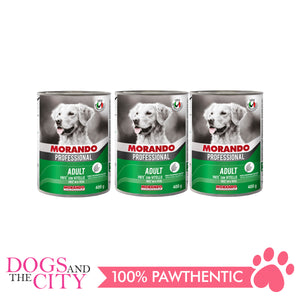 Morando Professional Pate Veal Dog Food Can 400g (3 cans) - Dogs And The City Online