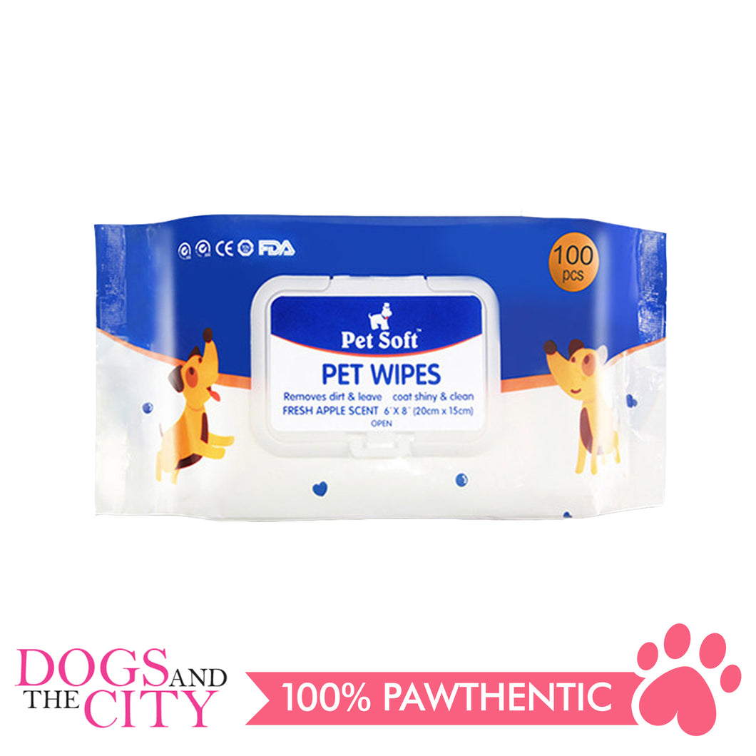 Pet Soft Pet Wipes 100 Count for Dogs and Cats