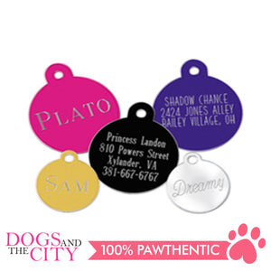 Personalized Pet Tags Circle Shape Large 32x32mm - All Goodies for Your Pet