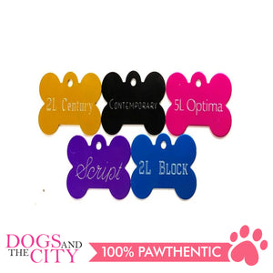 Personalized Pet Tags Bone Shape Large 38X27mm - All Goodies for Your Pet