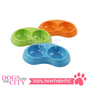 PAWISE 11039 Melamine Twin Pet Bowl 26cm for Dog and Cat