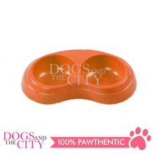 Load image into Gallery viewer, PAWISE 11039 Melamine Twin Pet Bowl 26cm for Dog and Cat