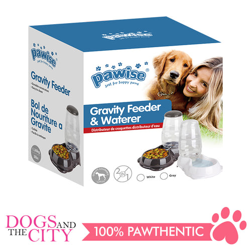 Pawise 11075 Pet Gravity Feeder & Waterer 30.5x23x32.5cm - All Goodies for Your Pet