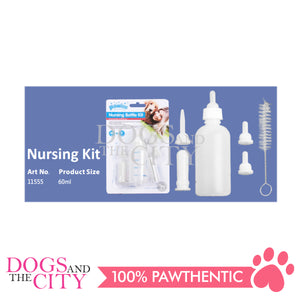 PAWISE 11555 Nursing Kit with Standard Bottle and Cleaning Brush  60ml