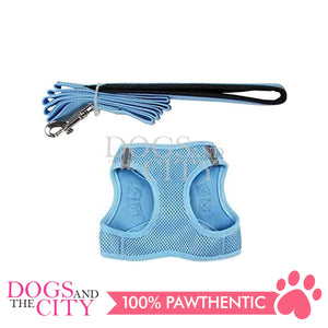PAWISE 12033 Air Mesh Soft Adjustable Harness for Dog and Puppy XS w/1.5mm 1.2m Long Leash