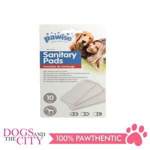 Pawise 13037 Dog Sanitary Pads Medium-Large 10pcs/pack - All Goodies for Your Pet