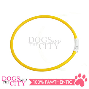 PAWISE 13584 Modern LED Rechargeable Dog Collar 65cm Yellow