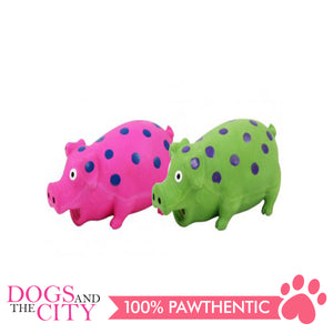 Pawise 14039 Latex Polka Pig Dog Toy 1pc 18x9x7.5cm - All Goodies for Your Pet