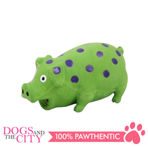Pawise 14039 Latex Polka Pig Dog Toy 1pc 18x9x7.5cm - All Goodies for Your Pet